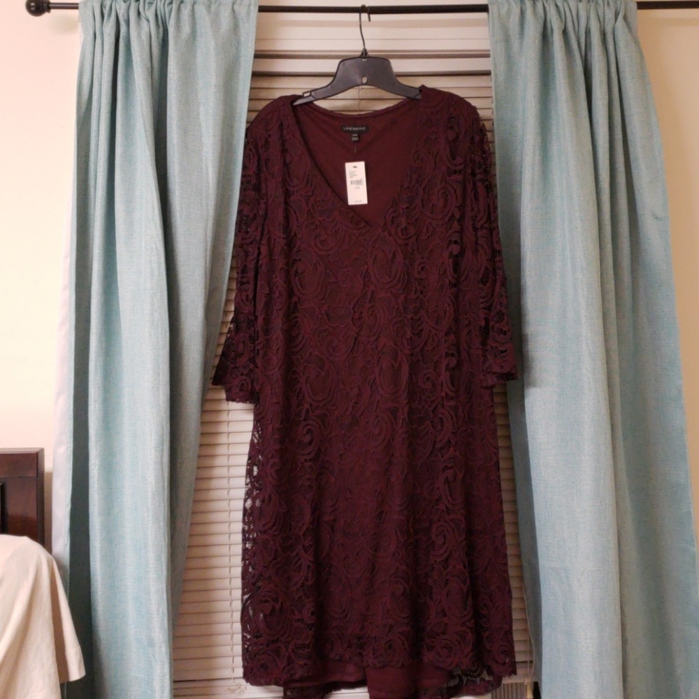 Burgundy lace dress